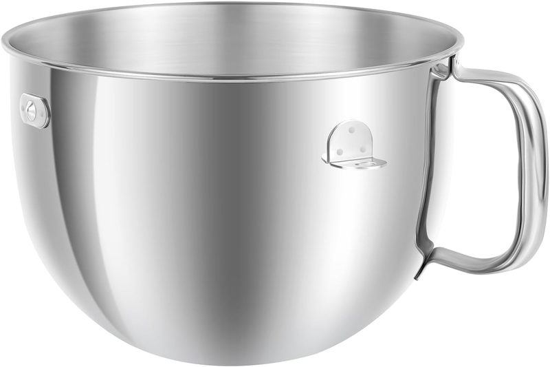 6QT Stainless Steel Mixer Bowl with Handle Compatible with Kitchenaid Profession
