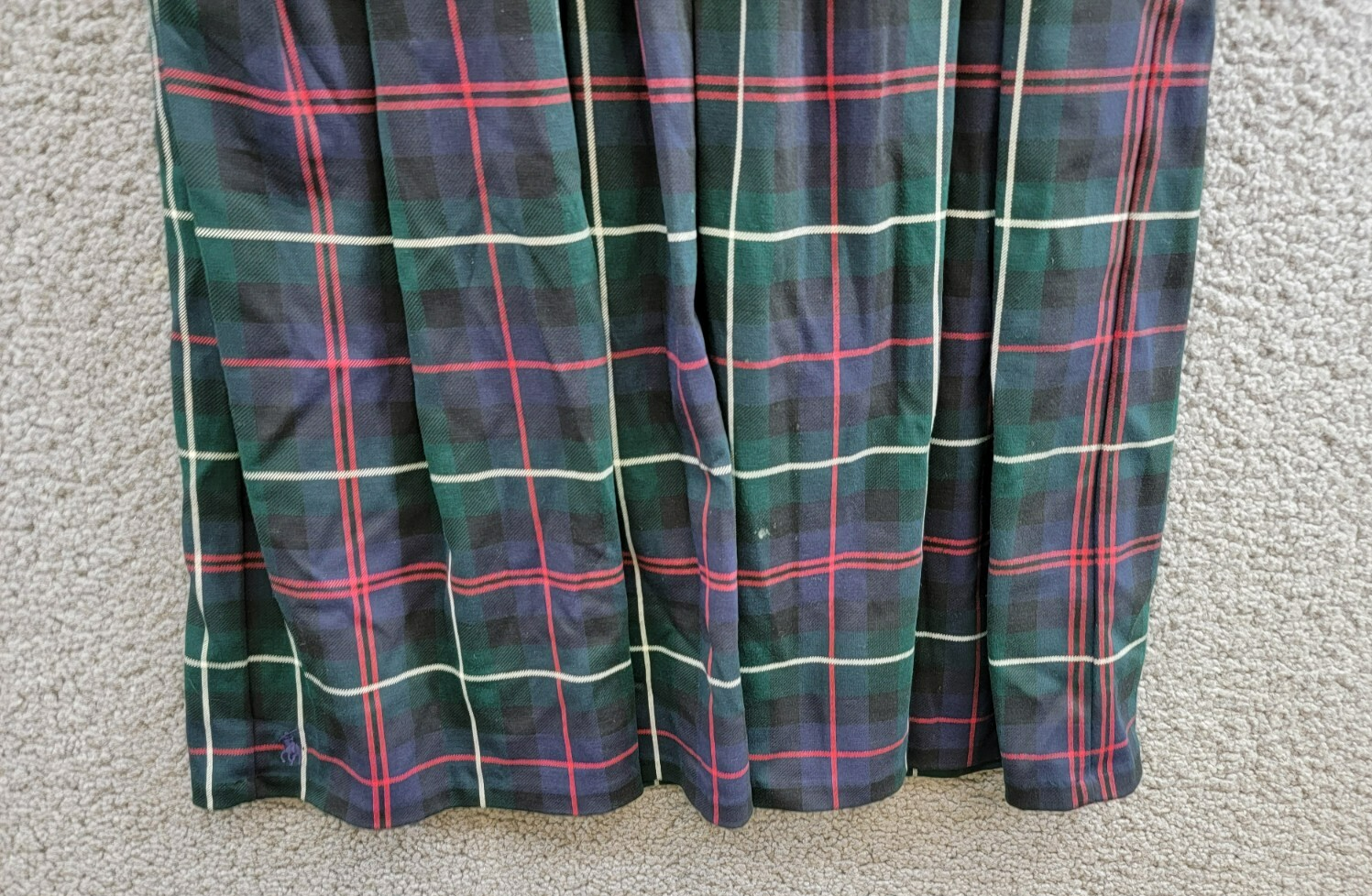 Polo Ralph Lauren Plaid Ponte Dress Big Girls XL (16) Multi Button Back Closure - Picture 4 of 16