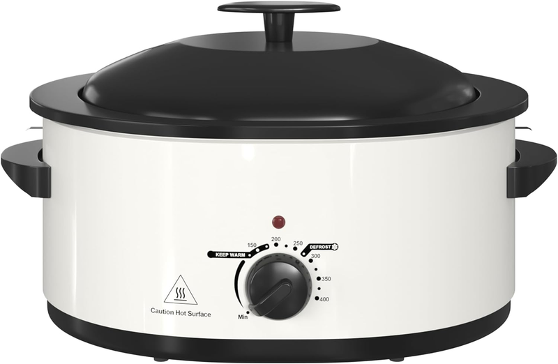8 Quart Roaster Slow Cooker, 2-In-1 Electric Roaster Oven up