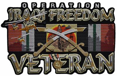Operation Iraqi Freedom Veteran Jacket Back Patch - Veteran Owned Business 