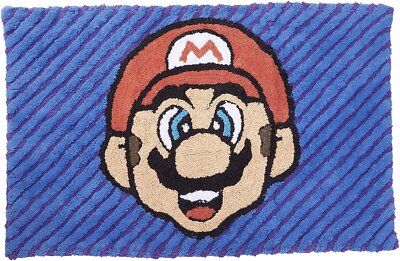 Super Mario Kids Accent Rug, 48" x 30", Tufted Cotton