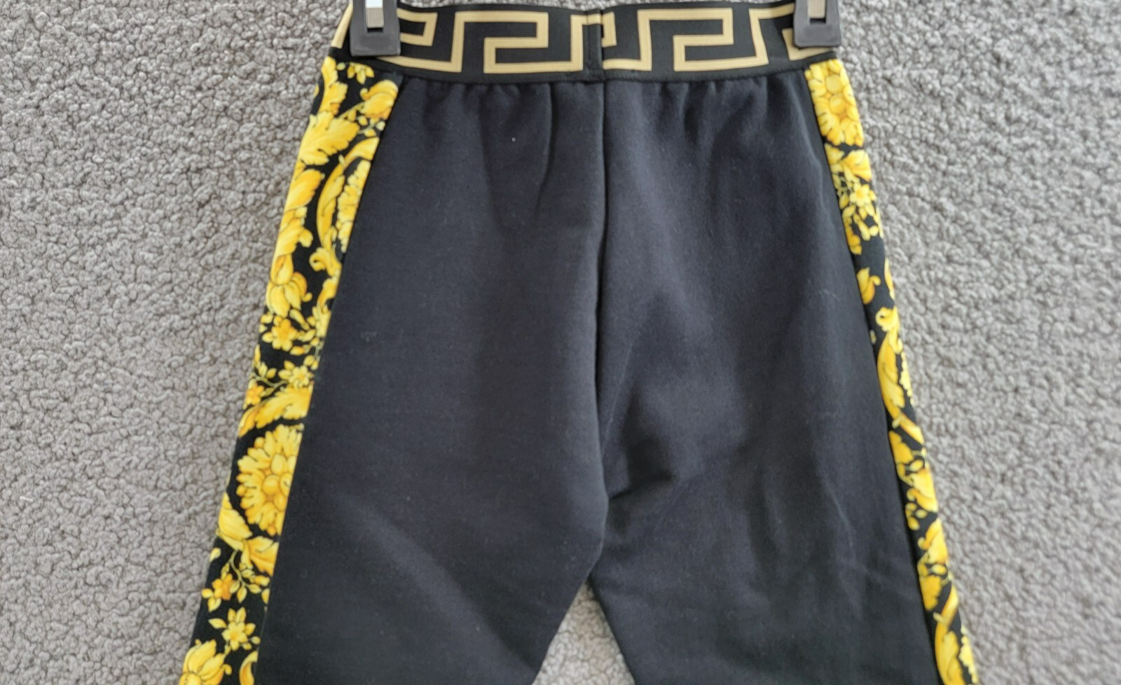 Versace Barocco Jogger Pants Little Boys' 5 Black/Gold Elastic Waist Pull On - Picture 12 of 17
