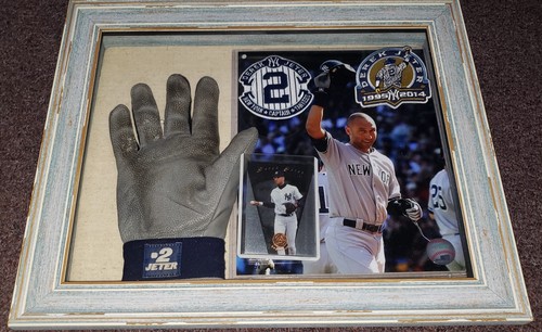 Yankees Derek Jeter 2012 GAME USED Jordan Batting Glove display ~ STEINER COA