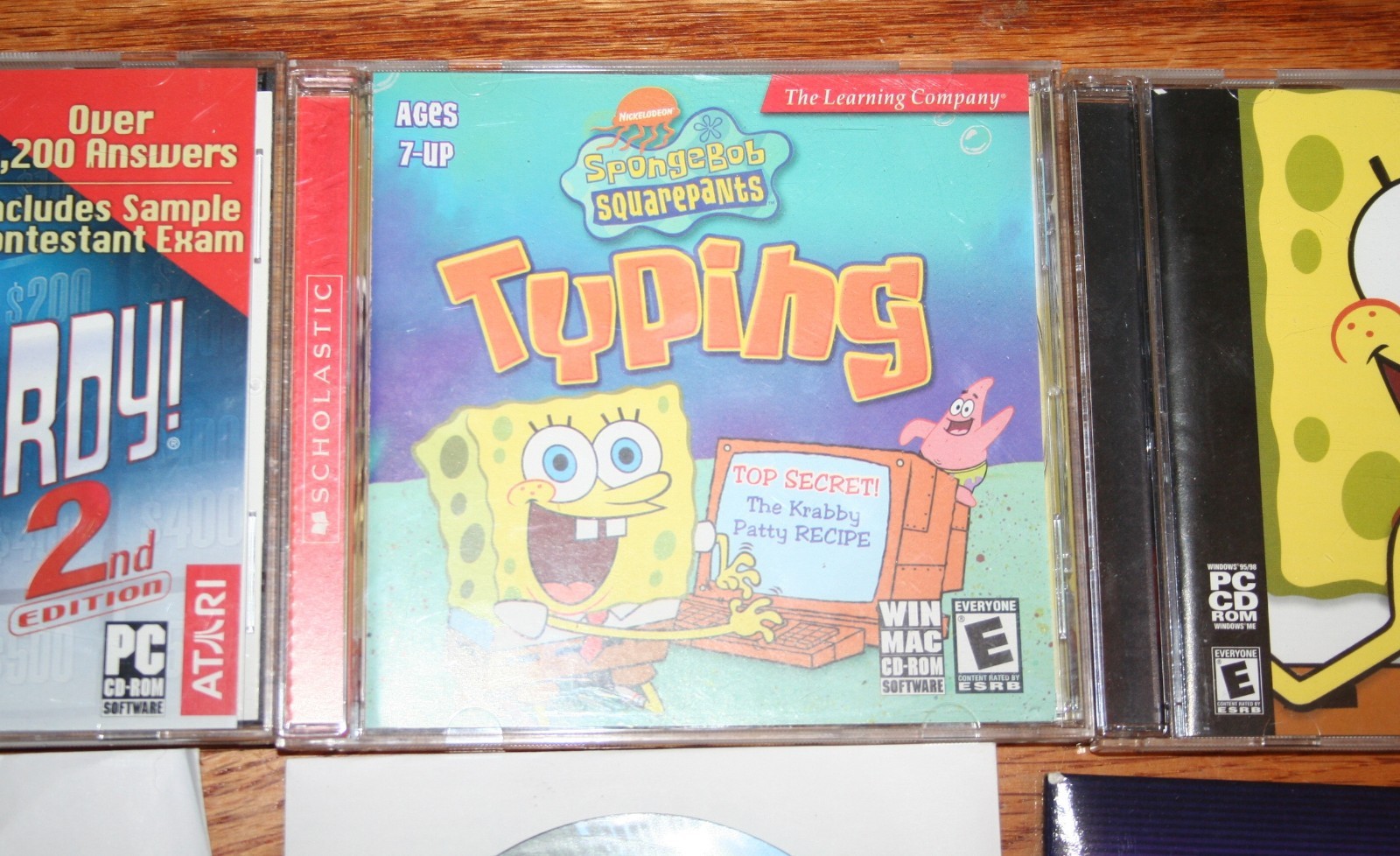 9 PC Computer Games CD-Rom WIN MAC Math Blaster Jeopardy Sponge Bob BIG GAME