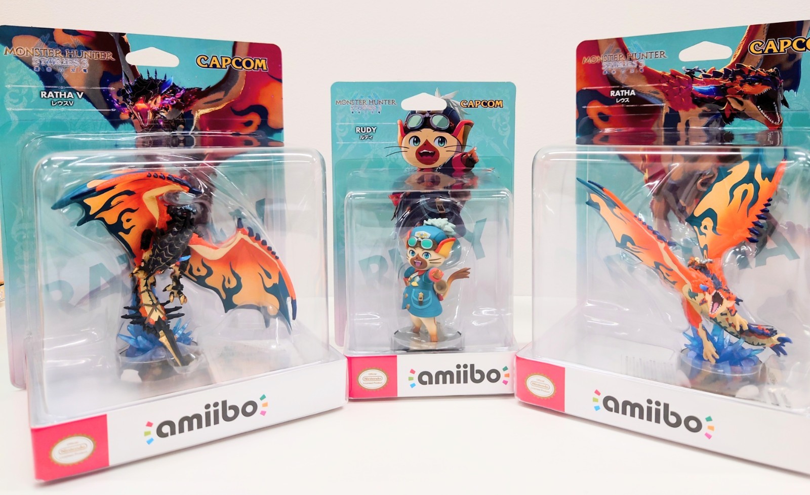 3P set amiibo Rathalos V Rudy Monster Hunter Stories 3 Capcom
