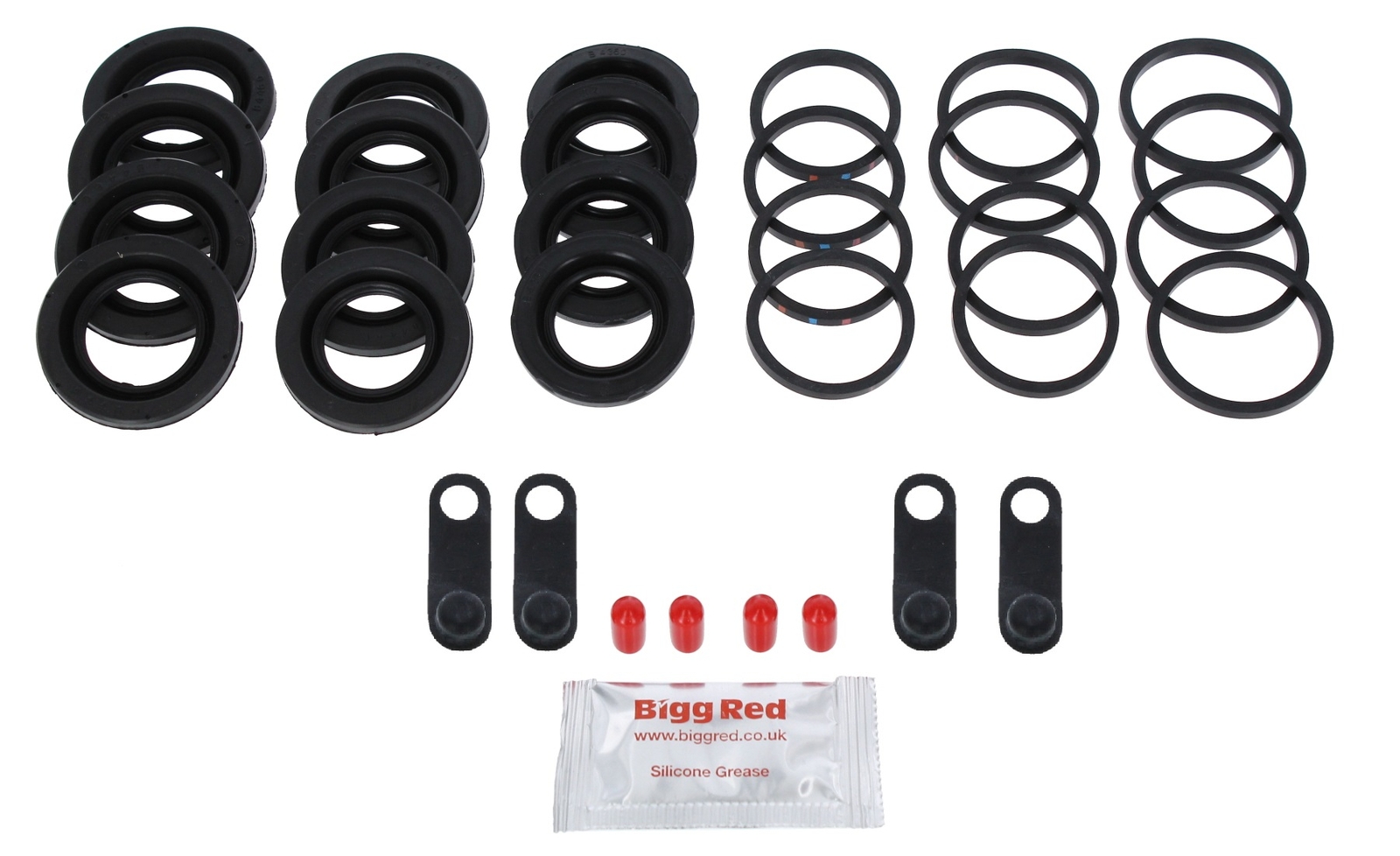 for VW Touareg Front Brake Caliper Seal Repair Kit 6 pot 330mm Discs