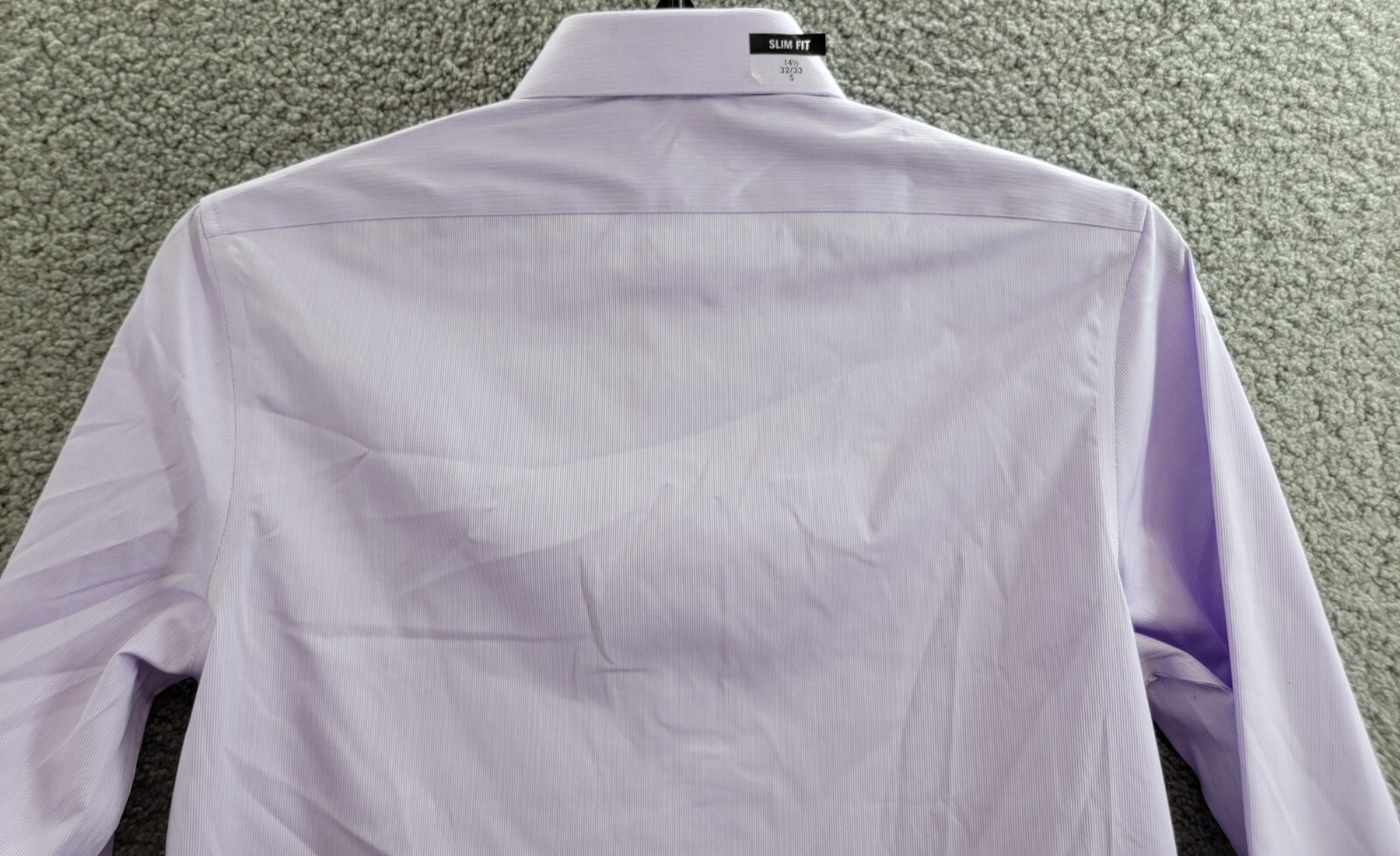 Calvin Klein Steel + Slim Fit Modern Pin Cord Dress Shirt Men's 14.5 32/33 Lilac - Picture 15 of 18