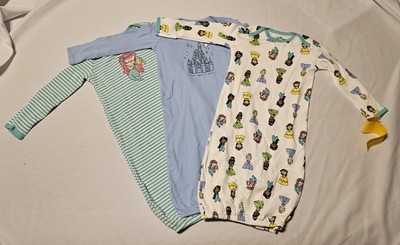 Amazon Essentials Girls' Disney | Princess Sleeper Gowns Size 6M, 3-Pack, New