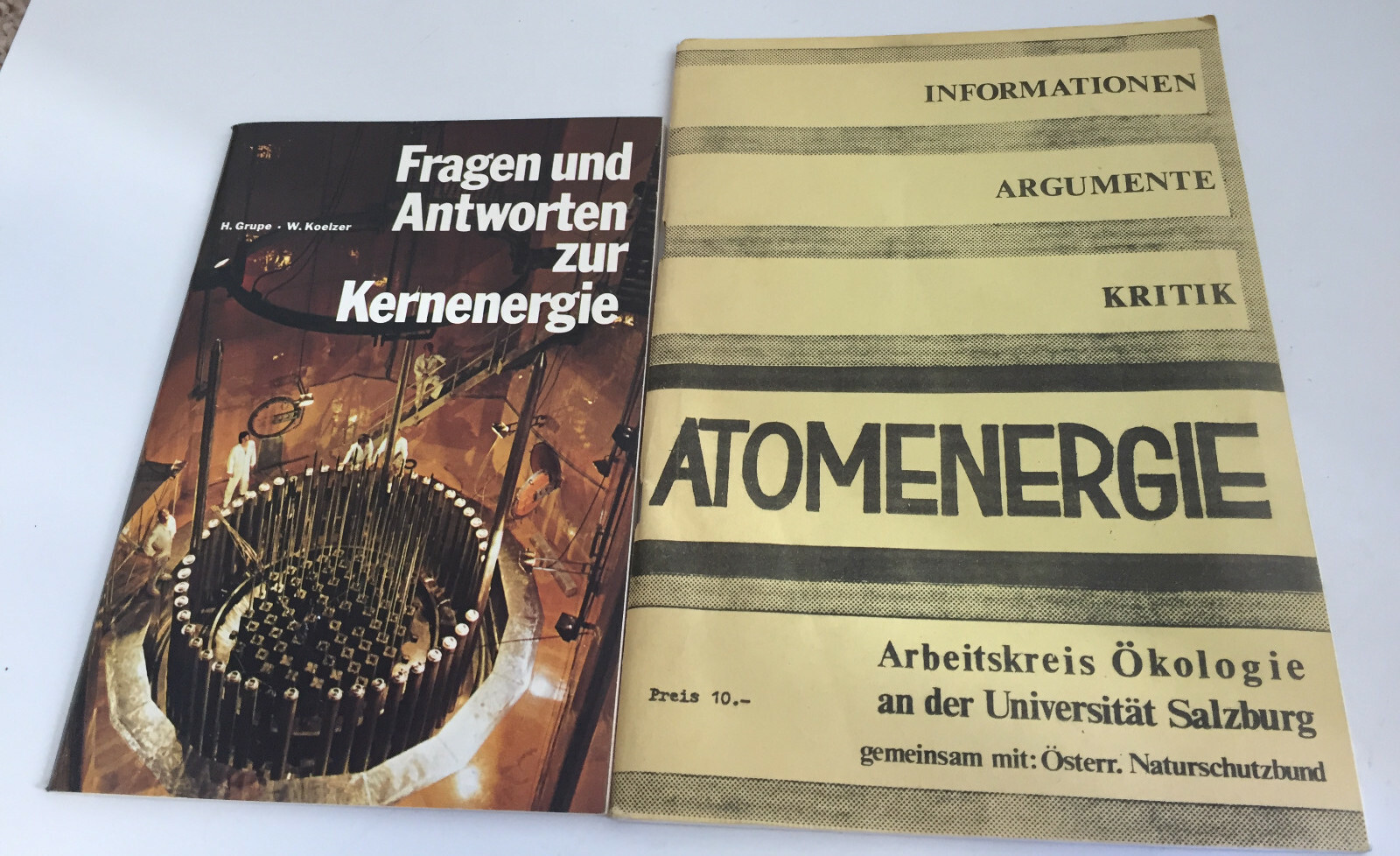 Atomenergie Kernenergie alte Bücher 80er Zeireise H. Grupe W. Koelzer 1975