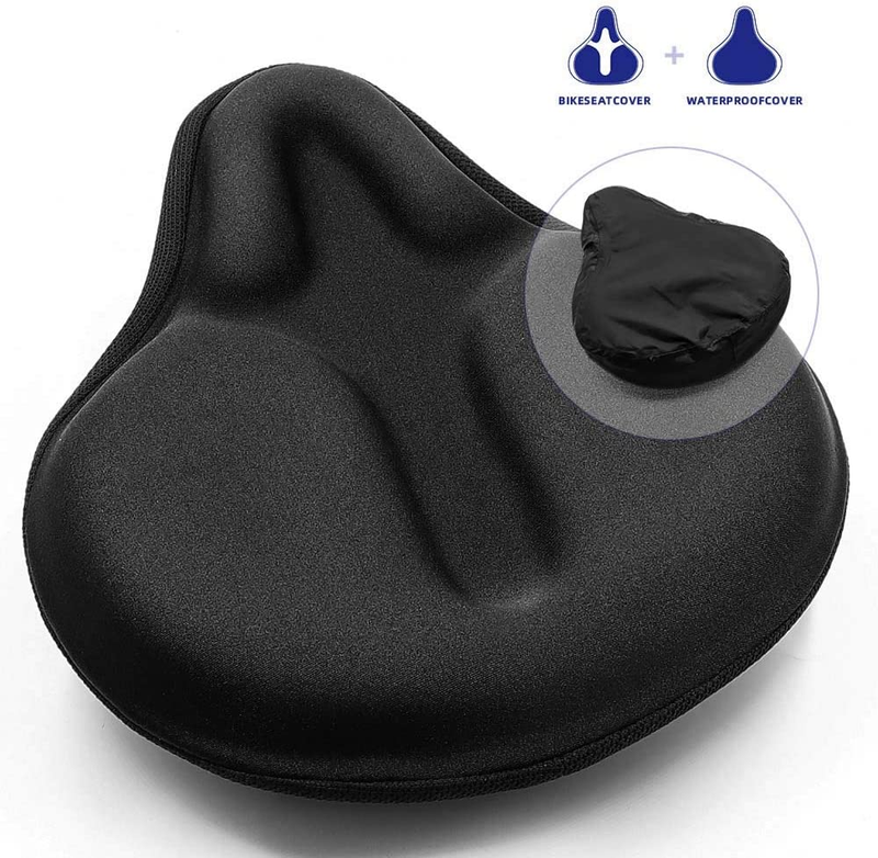 Bike Seat Cushion, Wide Foam & Extra Soft Gel Exercise Bike Seat Cushion for Wom