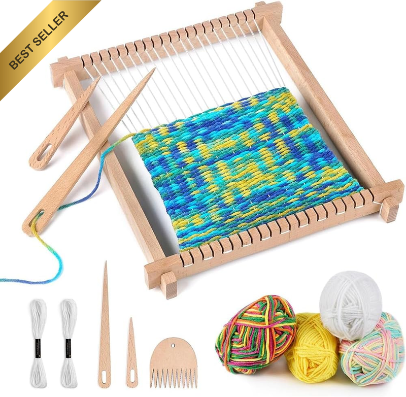 Wooden Weaving Loom Kit, 24X28Cm Wooden Multi-Craft Weaving Loom, Multi-Craft Ha