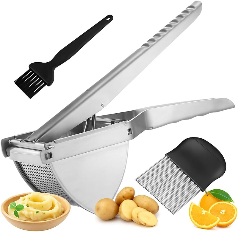 Potato Ricer Set – Stainless Steel Ricer with Non-Slip Grip for Easy Mashing, pl