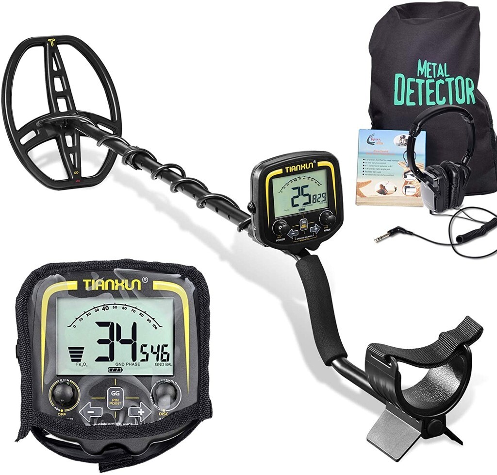 Professional Lightweight Metal Detector, with 11 Inch Waterproof Coil