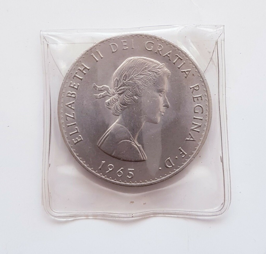 Münze Elizabeth Ii Dei Gratia Regina 1965 Wert Vintage Elizabeth II DEI GRATIA REGINA F.D 1965 Churchill Commemorative