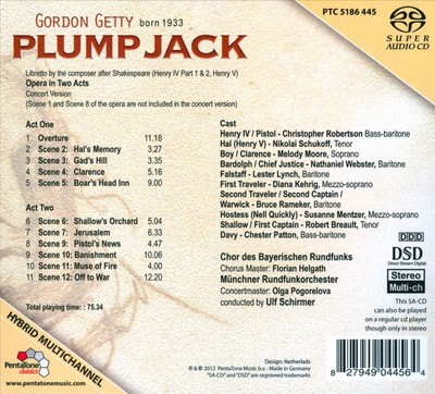 ULF SCHIRMER/MÜNCHNER RUNDFUNKORCHESTER GORDON GETTY: PLUMP JACK NEW SUPER AUDIO