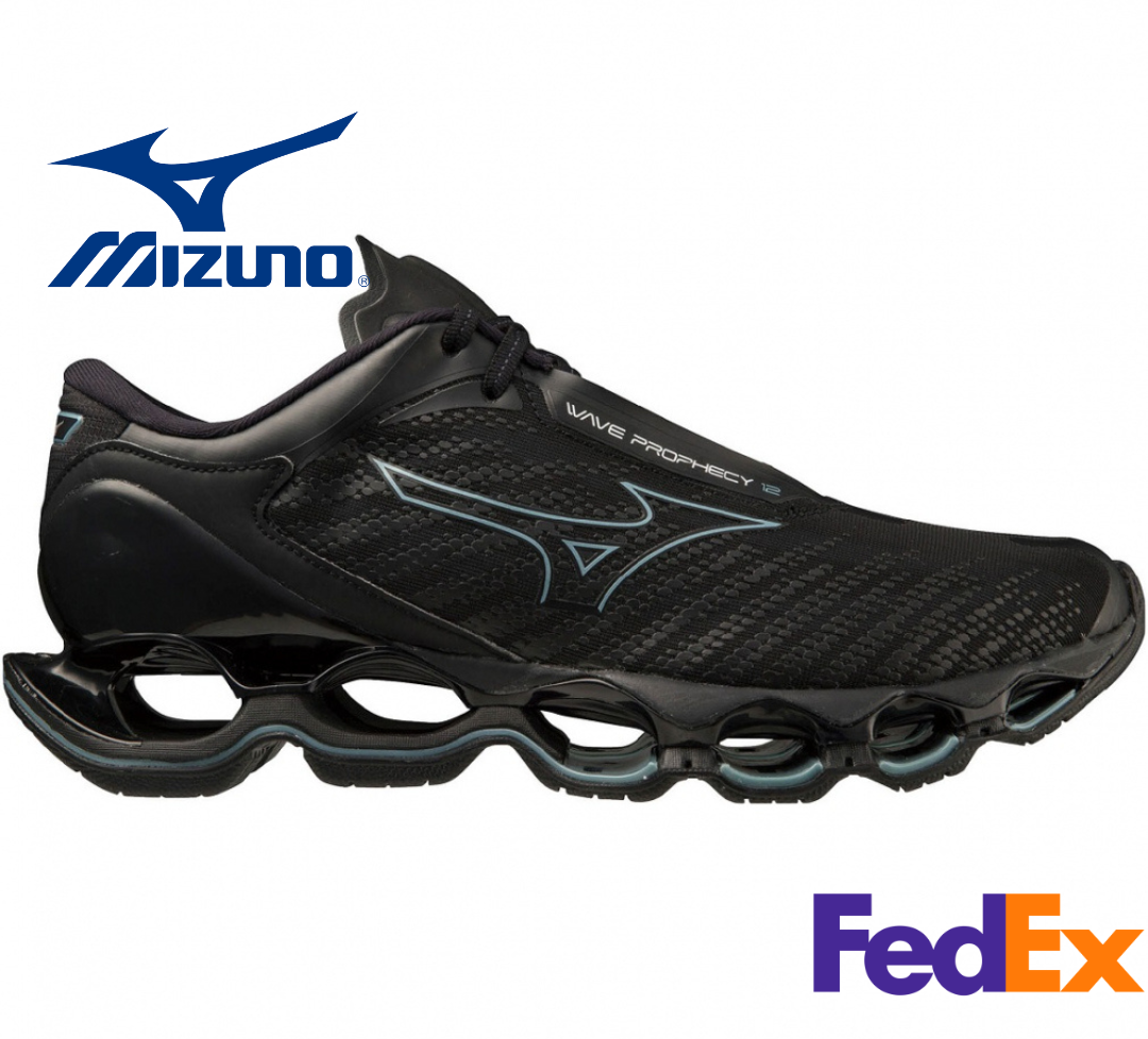 Pre-owned Mizuno Men's Running Shoes Wave Prophecy 12 Black/gray J1gc2300 52 2023 Oki06