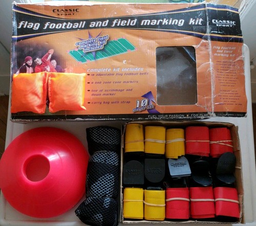 Classic Sport Flag Football Kit 10 Player Set Field Markers