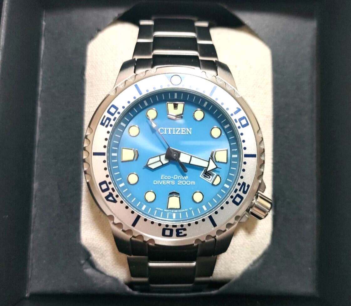 CITIZEN Eco-Drive アイスブルー BN0165-55L Promaster Dive Light Blue Dial Stainless Steel Bracelet