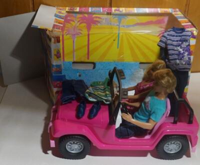 Mattel Pink Beach Cruiser Jeep 2008 Ken Ryan Barbie dolls