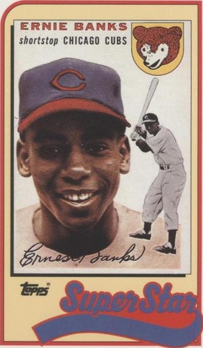 1989 Topps/LJN Baseball Talk - Ernie Banks #17