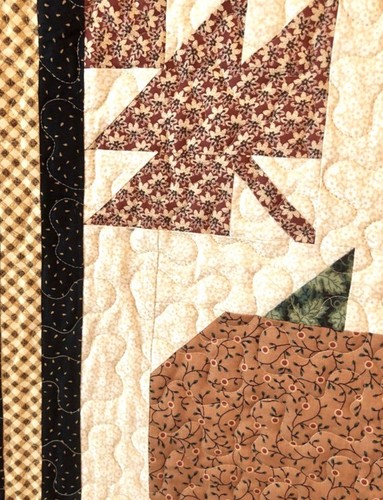 Quilted Pumpkin Wall Hanging or Lap Quilt- Machine Quilted- 42” x 53”- Handmade