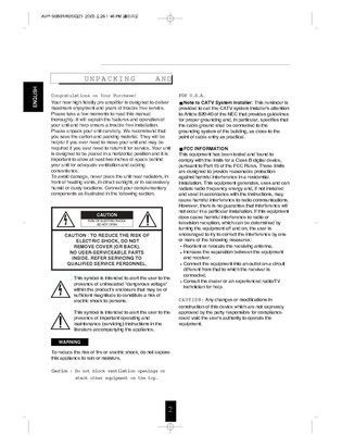 Sherwood AVP-9080 Receiver Owners Instruction Manual