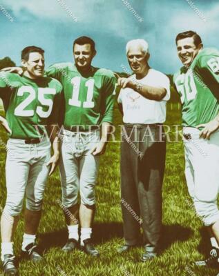 E644 Norm Van Brocklin Chuck Bednarik 8x10 11x14 16x20 Oil Painting Photo
