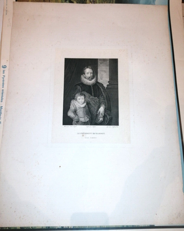 Gravure Portrait De Van Dyck Dessine Par Naigeon Grave Par Massard Pere 19eme