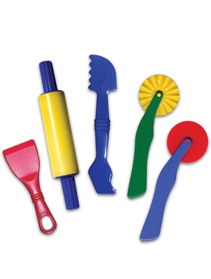 Chenille Kraft 9762 Clay Dough Tools Set 5 Piece Assorted Colors