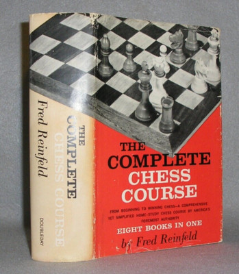Vintage Chess Game Book Complete Course Strategy Tactics Reinfeld with DJ 1959