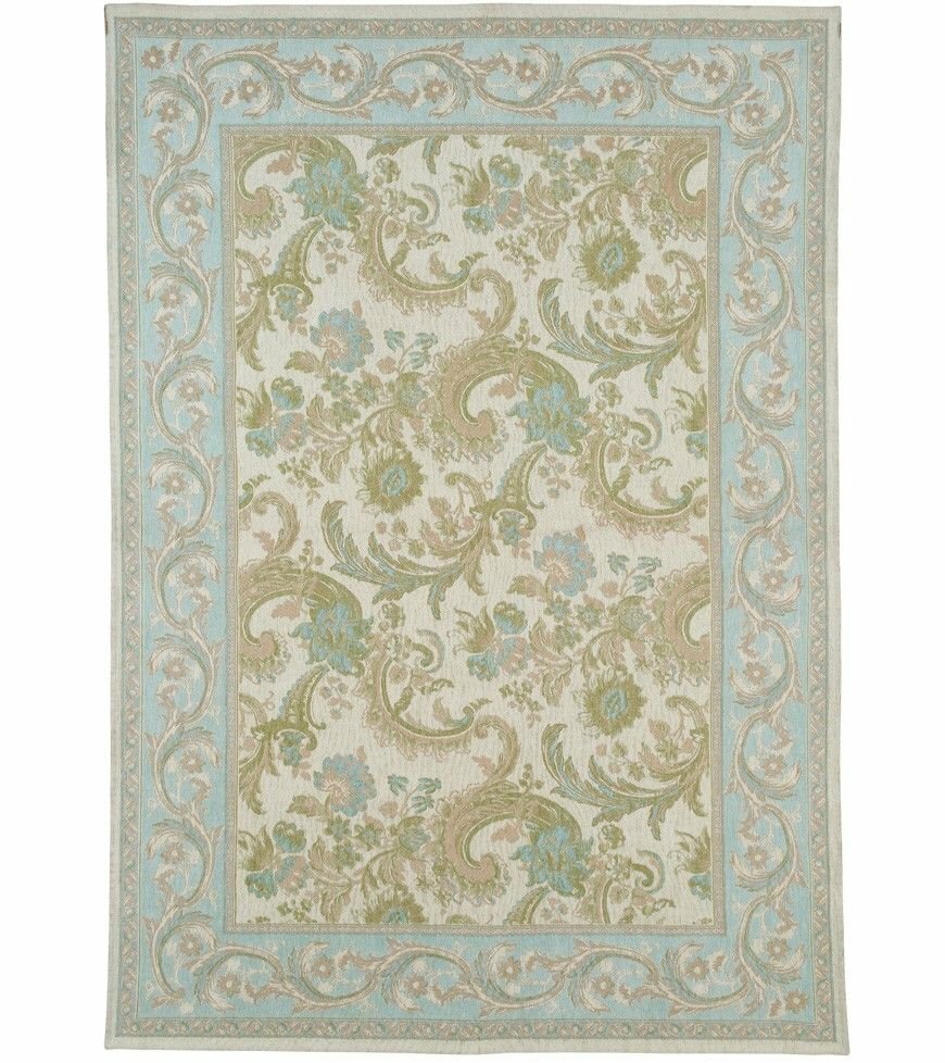 LARGE LAURA ASHLEY BAROQUE DUCK EGG BLUE RUG in Usk, Monmouthshire