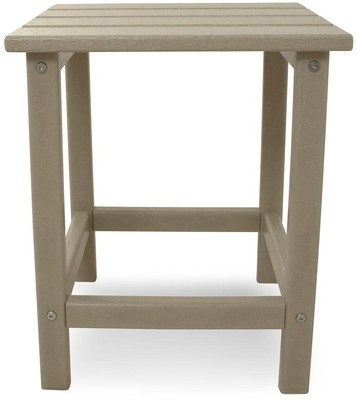 POLYWOOD Long Island 18 in. Sand Patio Side Table