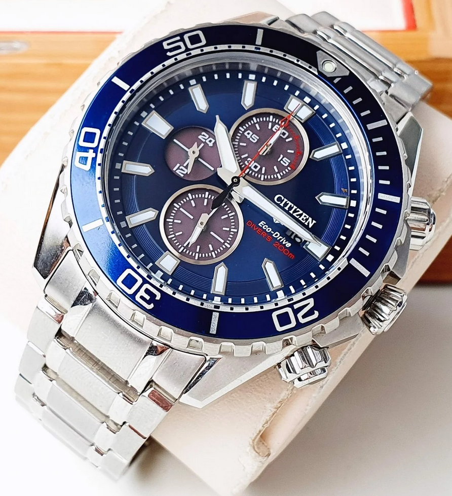 Pre-owned Citizen Ca0710-58l Promaster Diver Blue Dial Men's Watch