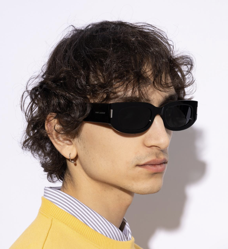 Pre-owned Saint Laurent Yves  Sl-697-001 Black Sunglasses