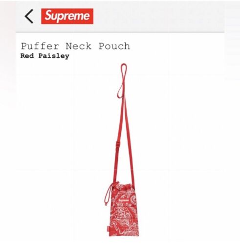 NEW Supreme Puffer Neck Pouch. 100% Guarenteed Authentic Red NEW Supreme Puffer Neck Pouch. 100% Guarenteed Authentic Red