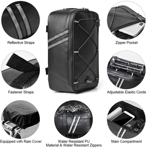 Bicycle Rear Rack Seat Bag Bike Cycling Storage Pouch Accessories Waterproof