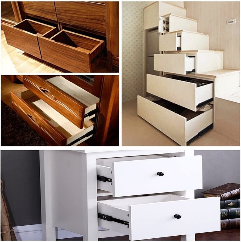 20" Soft-Close Drawer Slides Ball Bearing Full Extension 100lb Weight Limit