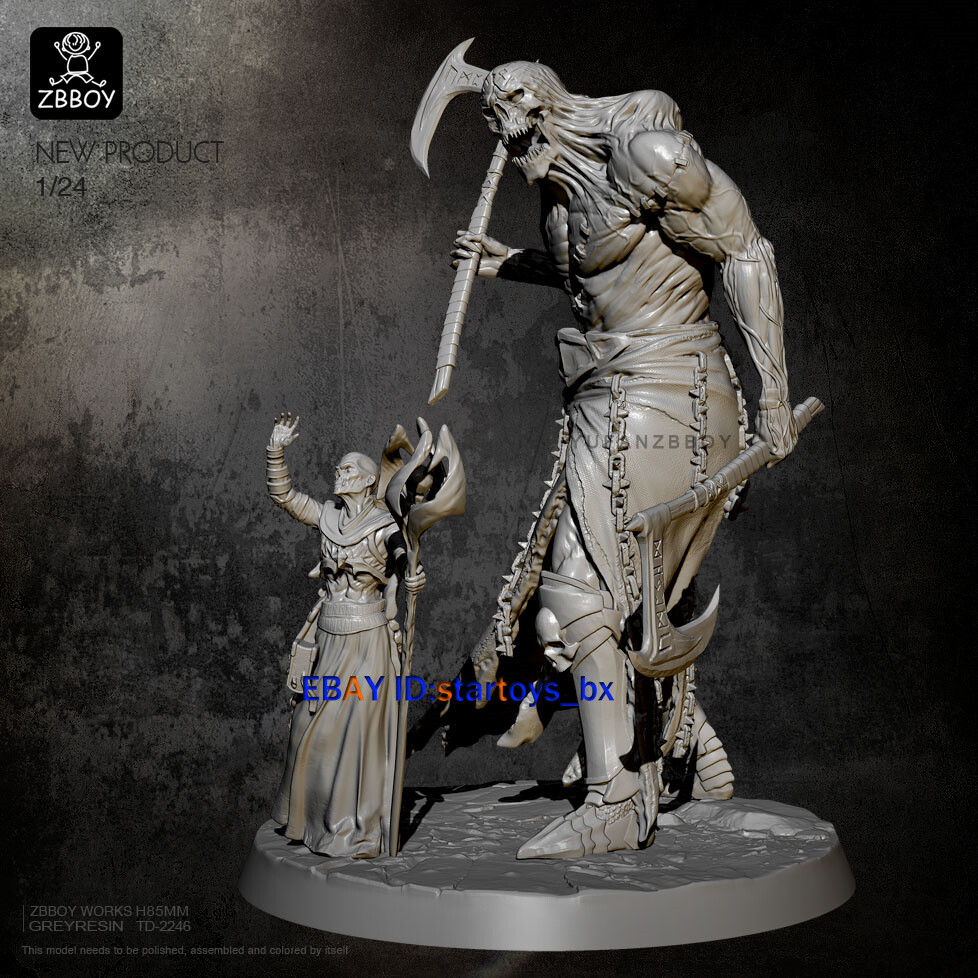 Unpainted 85MM Resin Wizard & Giant Model Kit Unassembled Figure Garage