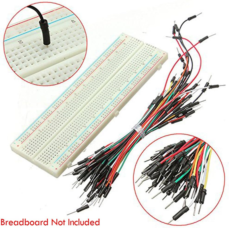 130Pcs Solderless Flexible Breadboard Jumper Wires Male to Male for Arduino Brea