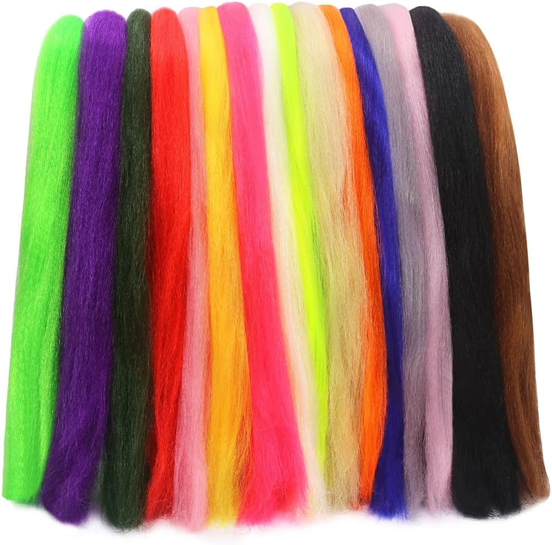 Faux Bucktail Fly Tying Materials Kit 12 & 16 Colors Synthetic...