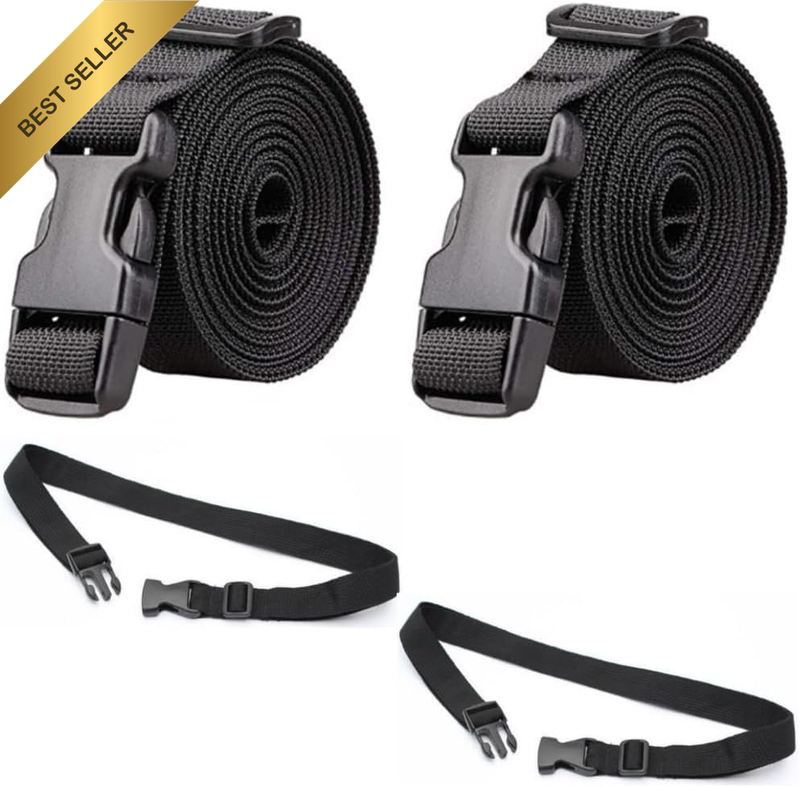 Luggage Straps, 4 Pack Heavy Duty Utility Webbing Strap Adjustable for Backpacki