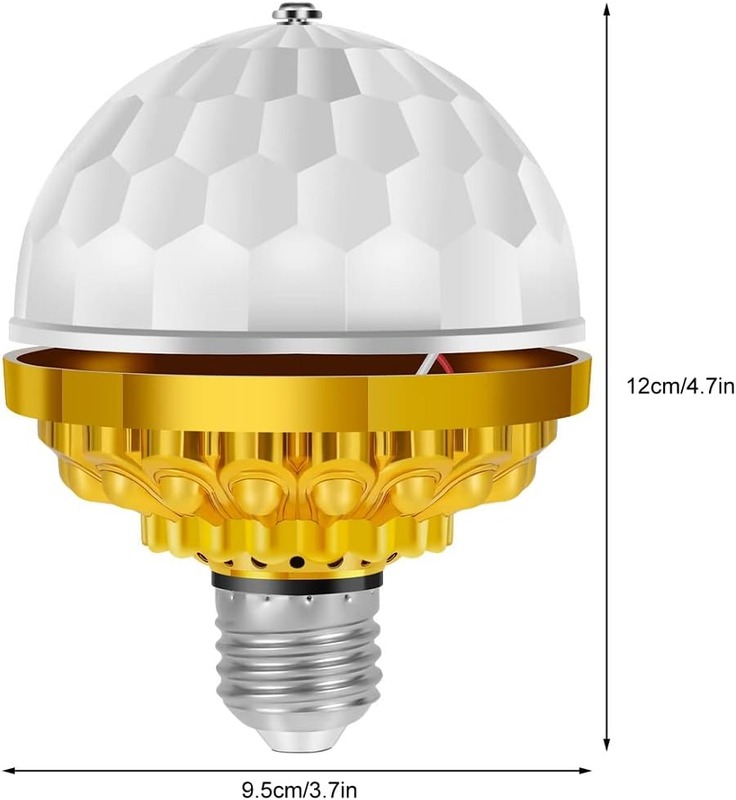 Colorful Rotating Ball Light, Disco Colorful Rotating Magic Ball Light Bulb with