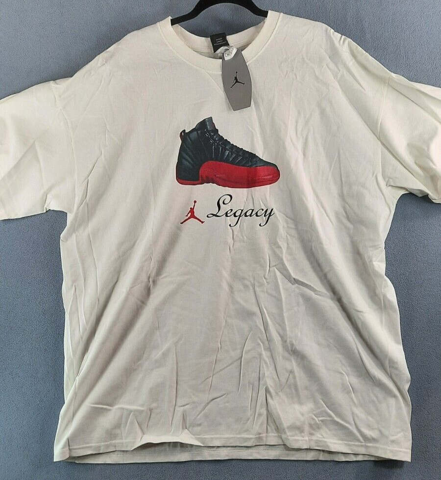 Pre-owned Jordan Rare Vintage Nike Air  Flu Game Legacy T-shirt 2005 3xl In White