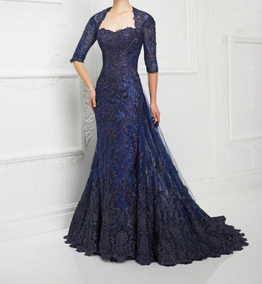 Ivonne D Exclusively for Mon Cheri 217D832 Sweetheart Neck Dress Sz. 16 SAMPLE
