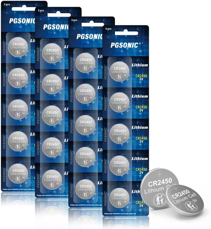 PGSONIC 20 Pack CR2450 3V Lithium Coin Battery