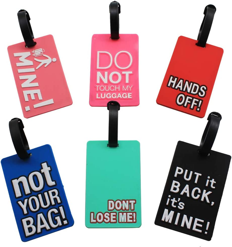 Tags Set Of 6 Colorful Unique Travel Baggage Bag Tags Suitc