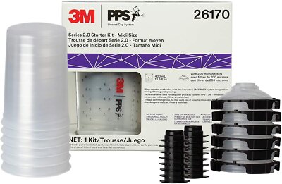 3M PPS 2.0 Paint Spray Gun System Starter Kit with Cup,Lids and...