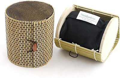 BambooMN Granulated Bamboo Charcoal Odor Absorber Bag in Decorative 4'' Cylinder