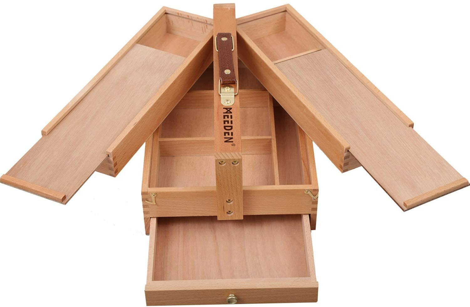 Meeden Artist Supply Storage Box Portable Foldable Multi Function Beech Wood L57 Ebay