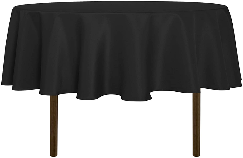 round Tablecloth - 60 Inch - Water Resistant Spill Proof Washable Polyester Tabl